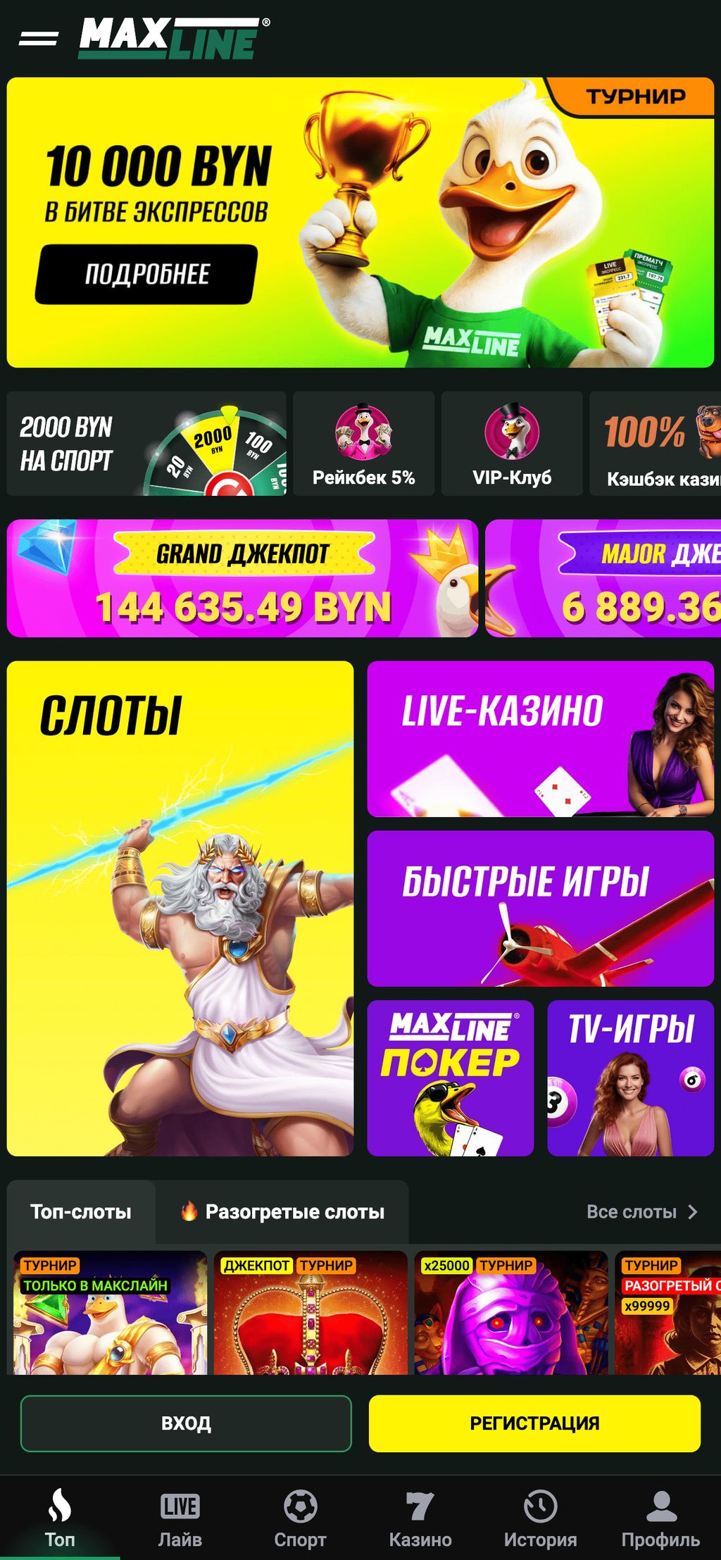 Главная страница maxline.by